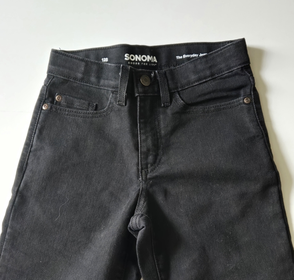 Sonoma/Boy's Black Jeans/Size 12 Straight - Picture 5 of 6